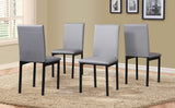 English Elm 5 Piece Citico Metal Dinette Set With Laminated Faux Marble Top, Gray