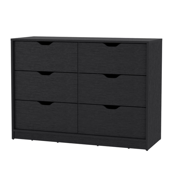 English Elm Wenge 4-Drawer Dresser with Two Cabinets, Spacious Modern Storage, Sleek Bedroom Organizer, 42" Wide B062P175094