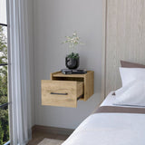 English Elm Macadamia Wall-Mounted Floating Nightstand