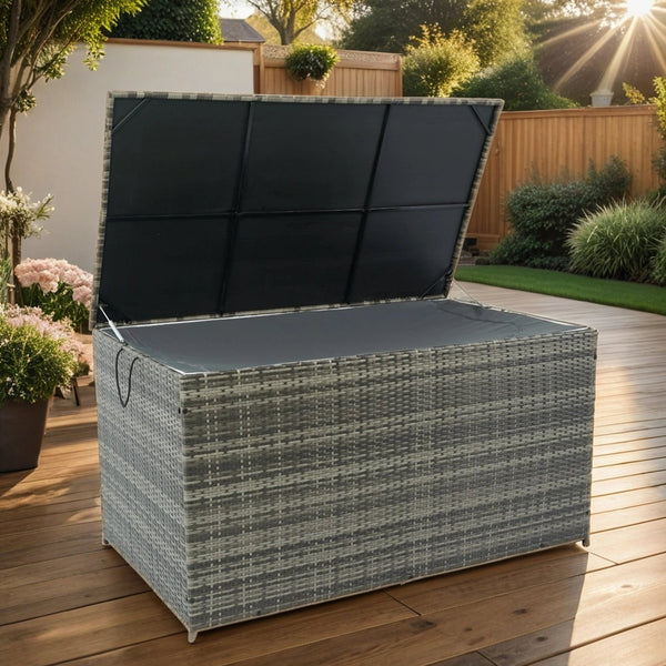 English Elm Outdoor Extra Large 200 Gallon Storage Box with Removable Water-Resistant Liner 57.1"x27.6"x29.5" for Patio Pool Deck Garden Toys Cushions Towels W329P175893
