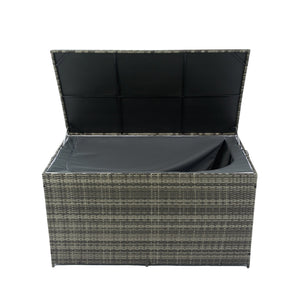 English Elm Outdoor Extra Large 200 Gallon Storage Box with Removable Water-Resistant Liner 57.1"x27.6"x29.5" for Patio Pool Deck Garden Toys Cushions Towels W329P175893