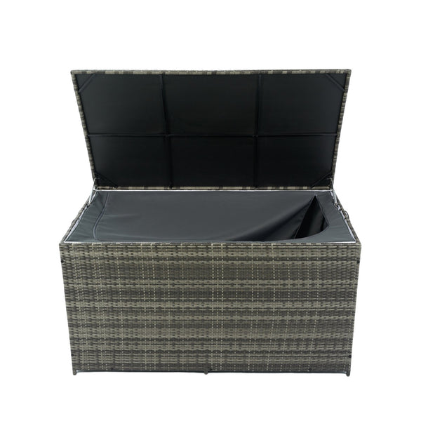 English Elm Outdoor Extra Large 200 Gallon Storage Box with Removable Water-Resistant Liner 57.1"x27.6"x29.5" for Patio Pool Deck Garden Toys Cushions Towels W329P175893
