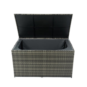 English Elm Outdoor Extra Large 200 Gallon Storage Box with Removable Water-Resistant Liner 57.1"x27.6"x29.5" for Patio Pool Deck Garden Toys Cushions Towels W329P175893