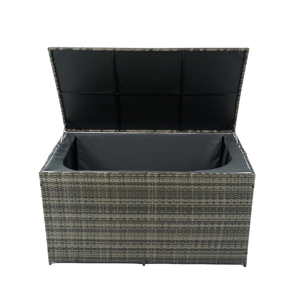 English Elm Outdoor Extra Large 200 Gallon Storage Box with Removable Water-Resistant Liner 57.1"x27.6"x29.5" for Patio Pool Deck Garden Toys Cushions Towels W329P175893