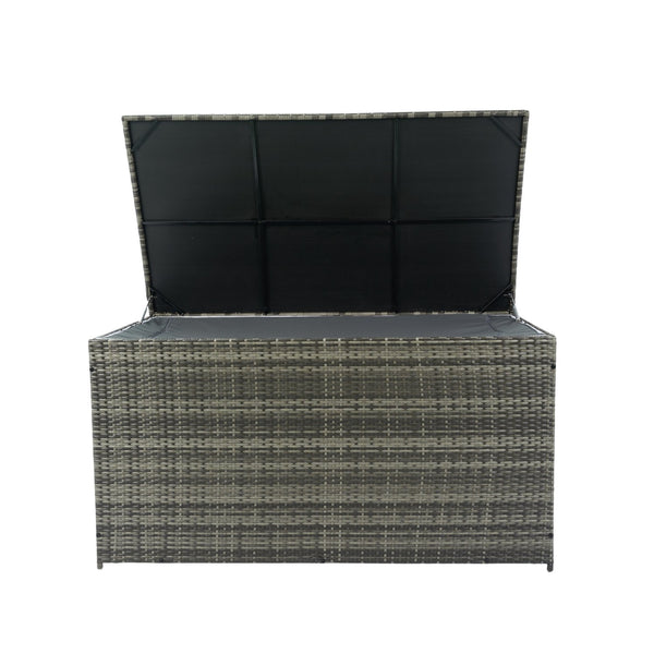 English Elm Outdoor Extra Large 200 Gallon Storage Box with Removable Water-Resistant Liner 57.1"x27.6"x29.5" for Patio Pool Deck Garden Toys Cushions Towels W329P175893