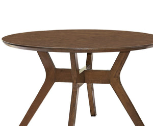English Elm Classic Mid-century Round Dining Table 52 Inch Oak Finish X-base Seats Four B011P175774