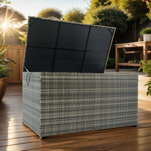 English Elm Outdoor Extra Large 200 Gallon Storage Box with Removable Water-Resistant Liner 57.1"x27.6"x29.5" for Patio Pool Deck Garden Toys Cushions Towels W329P175893