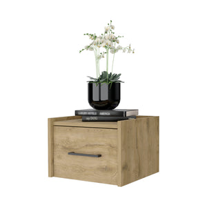 English Elm Macadamia Wall-Mounted Floating Nightstand – Modern Minimalist Design For Small Spaces & Stylish Storage B062P175139