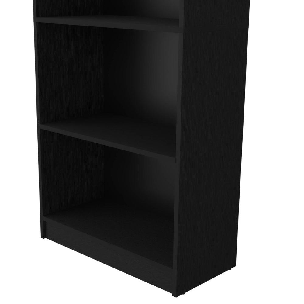 English Elm Wenge 5-Shelf Bookcase: Stylish Vertical Storage Solution With Rich Finish For Modern Interiors B062P175149-GIGA