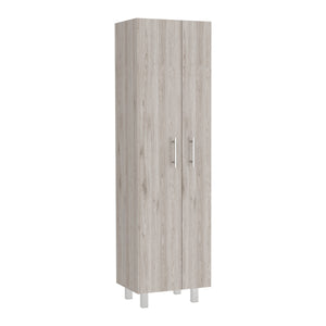 English Elm Nala Tall Cleaning Cabinet with Double Doors and Five Shelves, 71.3" Organizer for Mops & Supplies Multicolor 72 L x 19.3 W x 4.3 H B200S00141