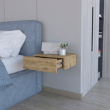 English Elm Macadamia Wall-Mounted Floating Nightstand