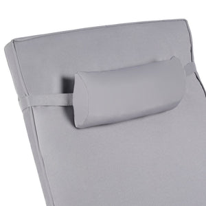 English Elm Outdoor Gray Rattan Chaise Lounge - Adjustable, Weather-Resistant Deck Chair With Plush Cushion W874P146992-GIGA