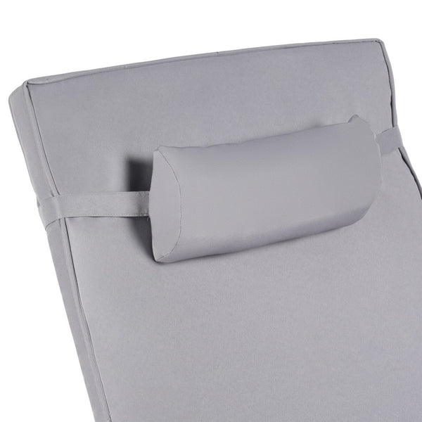 English Elm Outdoor Gray Rattan Chaise Lounge - Adjustable, Weather-Resistant Deck Chair With Plush Cushion W874P146992-GIGA