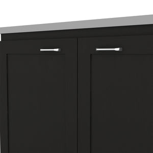 English Elm Zurich Black Cabinet Set with Stainless Sink & Single-Hole Faucet, Shaker Doors, 2 Shelves B200S00399
