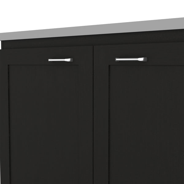 English Elm Zurich Black Cabinet Set with Stainless Sink & Single-Hole Faucet, Shaker Doors, 2 Shelves B200S00399