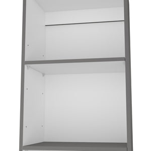 English Elm Zachary Slim 5-Shelf Bookcase In Matt Gray & White - Modern Storage For Small Spaces & Decor B062P175161-GIGA