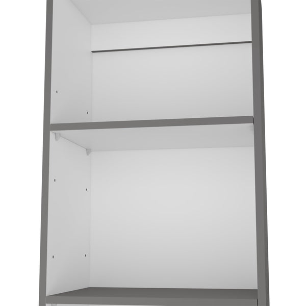 English Elm Zachary Slim 5-Shelf Bookcase In Matt Gray & White - Modern Storage For Small Spaces & Decor B062P175161-GIGA