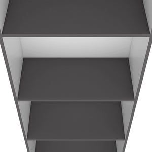 English Elm Zachary Elegant Tiered Bookcase In Matt Gray & White – Stylish Storage Solution For Any Room B062P175159-GIGA