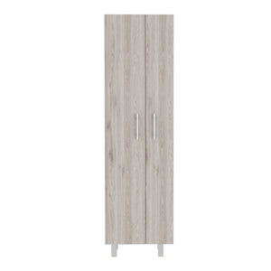 English Elm Nala Tall Cleaning Cabinet with Double Doors and Five Shelves, 71.3" Organizer for Mops & Supplies Multicolor 72 L x 19.3 W x 4.3 H B200S00141