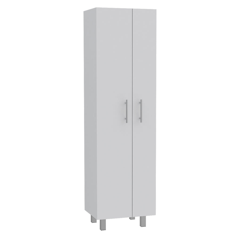English Elm Nala Tall Cleaning Cabinet With Double Doors, 5 Shelves, Elevated Legs - Perfect For Organized Storage! B070S00142