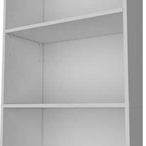 English Elm White 5-Shelf Bookcase – Stylish Storage Solution For Modern Spaces, Perfect For Books & Decor! B062P175157-GIGA