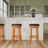 English Elm 30" Bar Stool, Natural Finish, Charcoal Fabric Seat