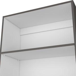 English Elm Matt Gray and White 5-Shelf Bookcase — 71.1" Tall Organizer with Open Lower Storage, Sleek Modern Design B062P175160