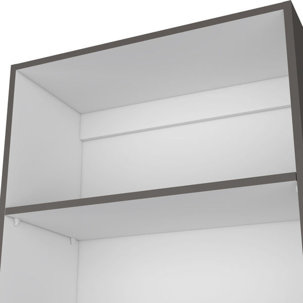 English Elm Matt Gray and White 5-Shelf Bookcase — 71.1" Tall Organizer with Open Lower Storage, Sleek Modern Design B062P175160