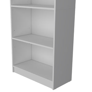 English Elm White 5-Shelf Bookcase – Stylish Storage Solution For Modern Spaces, Perfect For Books & Decor! B062P175157-GIGA