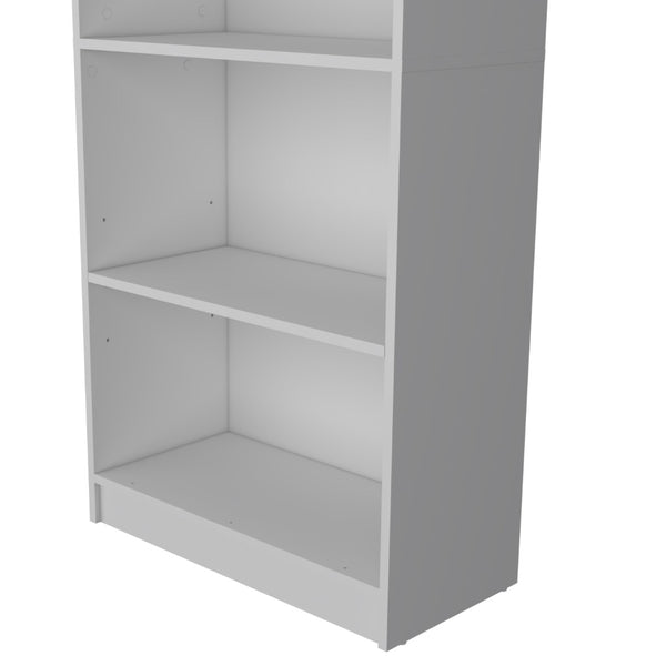 English Elm White 5-Shelf Bookcase – Stylish Storage Solution For Modern Spaces, Perfect For Books & Decor! B062P175157-GIGA