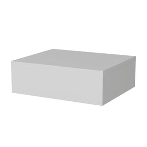 English Elm White Floating Nightstand Wall-Mounted | Sleek Modern Minimalist Design, Drawer Storage, Space-Saving Elegance B062P175152