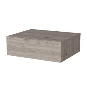 English Elm Light Gray Floating Nightstand — Modern Wall-Mounted Minimalist Design with Spacious Drawer Storage B062P175153