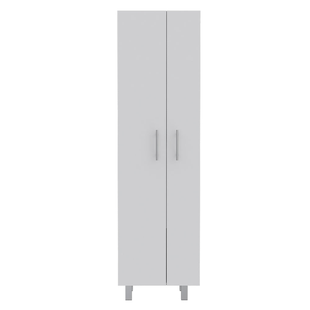 English Elm Nala Tall Cleaning Cabinet With Double Doors, 5 Shelves, Elevated Legs - Perfect For Organized Storage! B070S00142