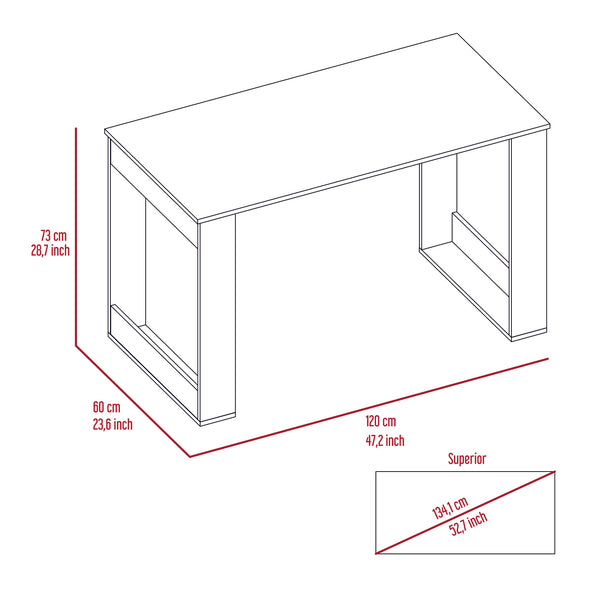 English Elm Aurora Smokey Oak Writing Computer Desk – Ergonomic Compact 47.5" x 23.6" Workstation for Home OfficeAurora Smokey Oak Writing Computer Desk – Ergonomic Compact 47.5" x 23.6" Workstation for Home Office B128P148660