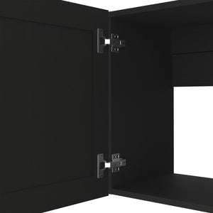 English Elm Zurich Black Cabinet Set with Stainless Sink & Single-Hole Faucet, Shaker Doors, 2 Shelves B200S00399