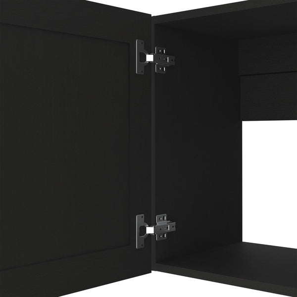 English Elm Zurich Black Cabinet Set with Stainless Sink & Single-Hole Faucet, Shaker Doors, 2 Shelves B200S00399