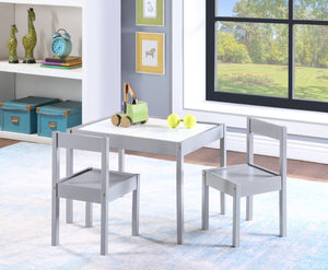 English Elm Gibson Dry Erase Activity Table and Chair Set for Kids Creative Play Gray B022P174725