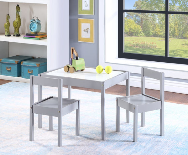 English Elm Gibson Dry Erase Activity Table and Chair Set for Kids Creative Play Gray B022P174725