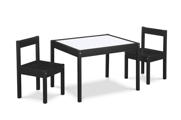 English Elm Gibson Dry Erase Activity Table and Chair Set for Kids Creative Play Black B022P174727