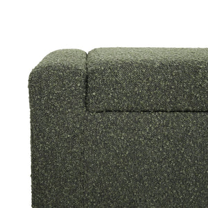 English Elm 50" Rectangular Storage Ottoman Bench Textured Fabric Birch Legs Hinged Lid Entryway 74862.00