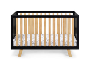 English Elm Livia Convertible Island Crib with Adjustable Mattress Height for Modern Nurseries B02278812