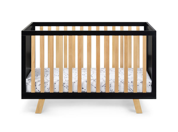 English Elm Livia Convertible Island Crib with Adjustable Mattress Height for Modern Nurseries B02278812
