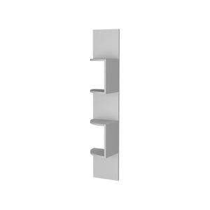 English Elm White Full-Wall Floating Shelf 4-Tier 51.5" H x 9.8" D Slim Modern Storage for Small Spaces B062P175181