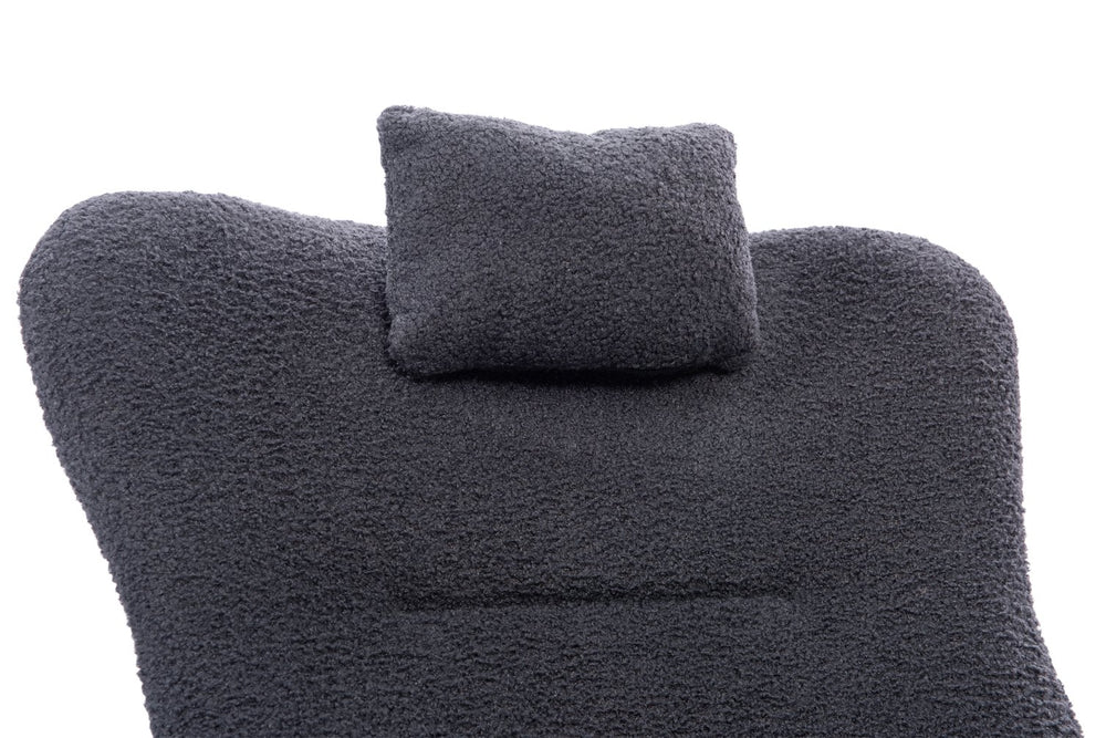 English Elm Teddy Dark Grey Upholstered Nursery Rocking Chair - Ergonomic High Back, Plush Seat, Sturdy Frame W2069P174789