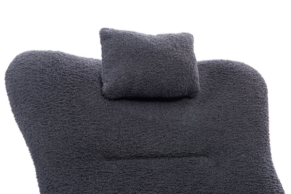 English Elm Teddy Dark Grey Upholstered Nursery Rocking Chair - Ergonomic High Back, Plush Seat, Sturdy Frame W2069P174789