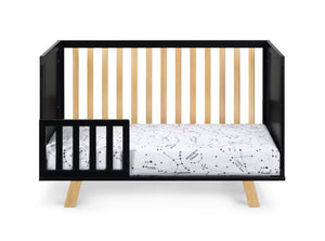 English Elm Livia Convertible Island Crib with Adjustable Mattress Height for Modern Nurseries B02278812