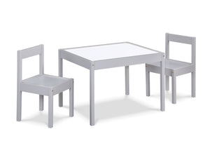 English Elm Gibson Dry Erase Activity Table and Chair Set for Kids Creative Play Gray B022P174725