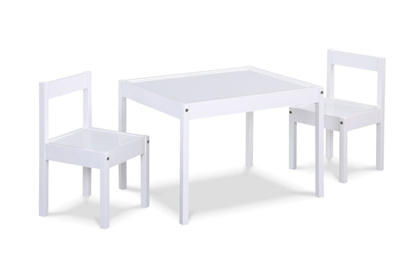 English Elm Della Solid Wood Kids Table and Chair Set for Playroom Crafts Farmhouse Style White B022P174731