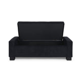 Christopher Knight Home® - Noble House - - 50" Ottoman Bench In Textured Fabric, Rectangular Design With Hinged Lid For Seating, Footrest, And Hidden Storage, Perfect For Living Room, Bedroom, Or Entryway