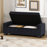 Christopher Knight Home® - Noble House - - 50" Ottoman Bench In Textured Fabric, Rectangular Design With Hinged Lid For Seating, Footrest, And Hidden Storage, Perfect For Living Room, Bedroom, Or Entryway